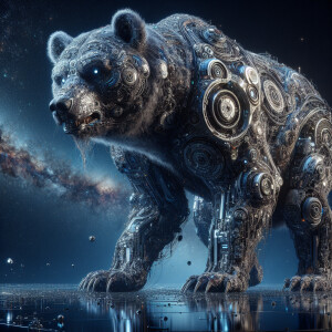 Bear,the style of Yautja's (Hunter Predator),ultra-detailed, ult...