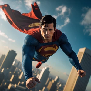 Superman flying