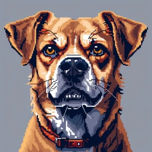 ,a dog, pixel style art