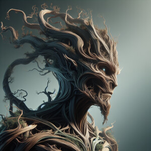Groot, the style of Yautja's (Hunter Predator),ultra-detailed, u...