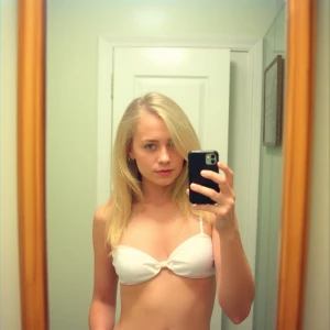 blonde girl mirror selfie circa 2003