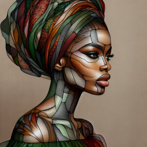 Create a mesmerizing piece of abstract art in shades of mild bro...