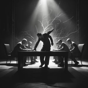 A man channels his chi energy and, with a forceful slam of his h...