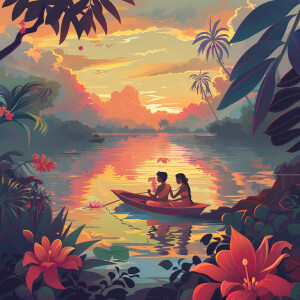 Small Krishna and Radha in Kerala