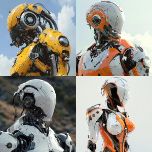 Futuristic Robot of the future 3024 super detail 3D design Photo...