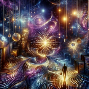 Create a surreal digital artwork titled "Welcome to Wall of Wond...