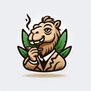 I want a stoner camel logo. Some sort of wise or whimsical looki...