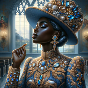 Create an illustration that embodies spirituality and a deep con...