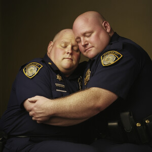 Lifesize digital photography portrait of a best romantic buddies...