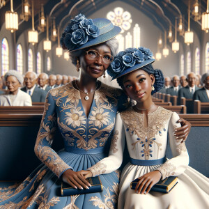 Adjust the 3-D realistic image to depict the African-American gr...