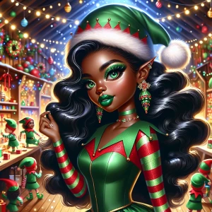 A highly detailed, realistic whimsical festive and vibrant airbr...