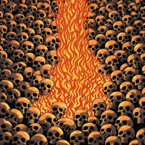 Skulls on fire
