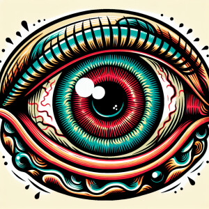 eyeball in an new school tattoo style