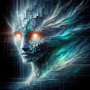 Intricately cascading lines of code create an avant-garde enchan...