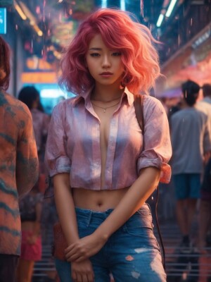 bara, manly, hairy chest, body hair, open shirt, sweating