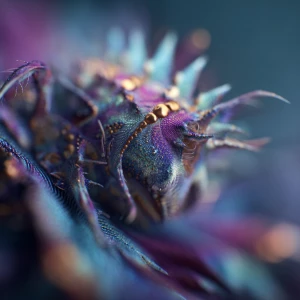 A highly detailed, creative close-up shot with a shallow depth o...