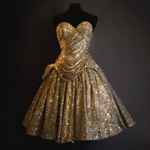 A glittery glamorous 1950s dress