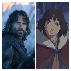 aragorn as played by viggo mortensen in lord of the rings, studi...