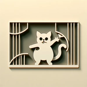 A cute funny cat stylized design
