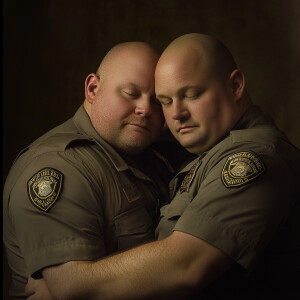 Lifesize digital photography portrait of a fully uniformed middl...