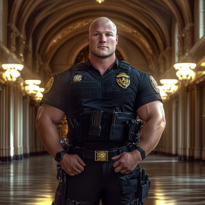 Lifesize digital photography portrait of young fat muscled age 2...