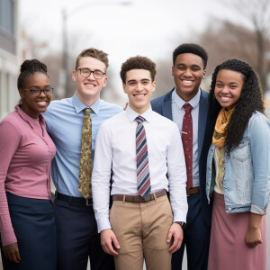 Group Photo of 5 Young Jehovah's Witnesses

All Smiling

They're...