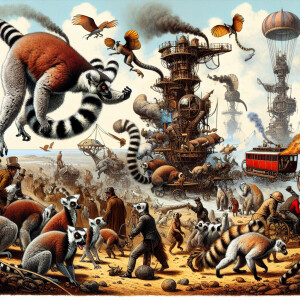 madagascar animal festival dynamic interaction pose art as Arcan...