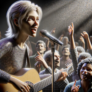 Taylor Swift performing on a stage