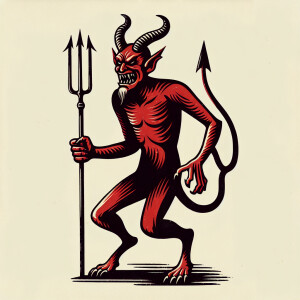 1950s devil illustration