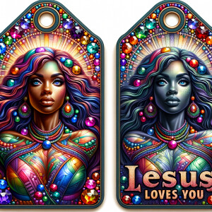 Design a tag that encapsulates a beautiful, colorful depiction o...