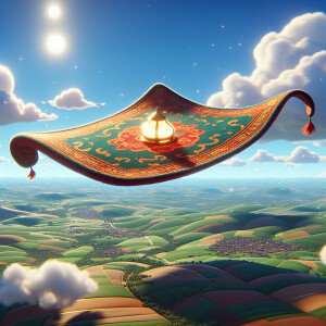 A little magic carpet float sky