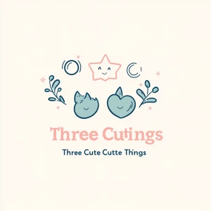 Design a magical, abstract logo for a brand called “Three Cute T...