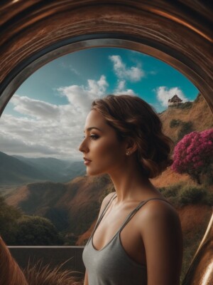 create a beautiful woman with tattoos