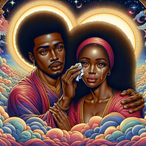 Ensure that the image distinctly represents both Jesus Christ an...