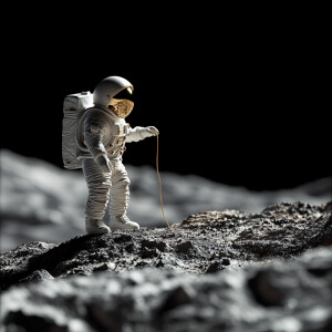 a astraunaut on moon 1024*1024