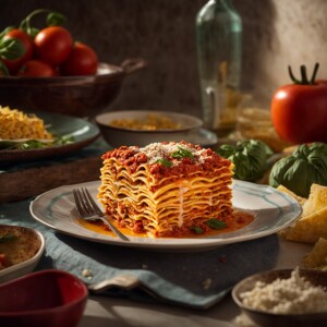 a bowl of italian lasagna