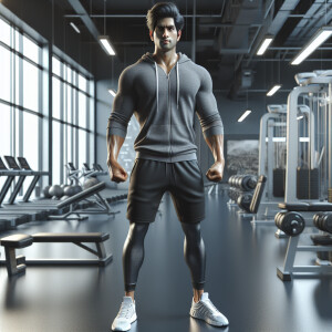 Create a 3D Ultrahigh hyper realistic picture of a guy standing...