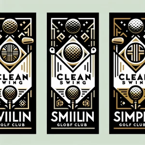Design a logo for "Clean Swing," a luxury golf club maintenance...