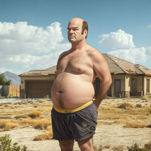 Create a hyperrealistic digital image of Curtis Kowe, a Caucasia...