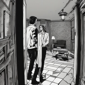 Create a tense scene where Shane, a malevolent individual, steal...