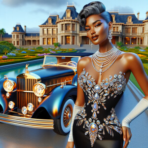 Create a vibrant, 3-D realistic illustration of an light skin, H...