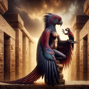 A hyper-realistic, dynamic 8K HDR image featuring a living hybri...