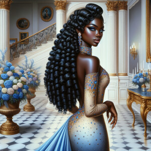 hyper realistic air brushed oil painting art image of a beautifu...