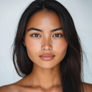 Portrait of a pretty 20-year-old Thai American woman from Redond...