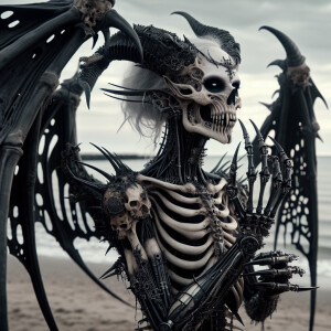 Biomechanical Venom as Jack skeleton gothic fantasy Tim Burton H...
