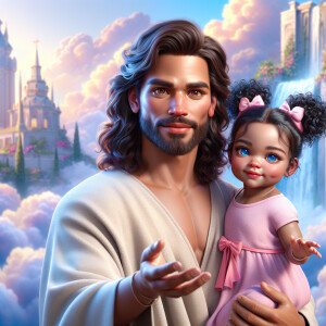 Create a 3D realistic artwork featuring the phrase 'Jesus Saves'...