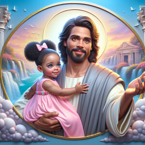 Create a 3D realistic artwork featuring the phrase 'Jesus Saves'...