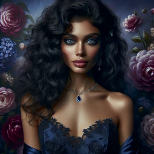 A captivating full-body shot of an exceptionally beautiful woman...