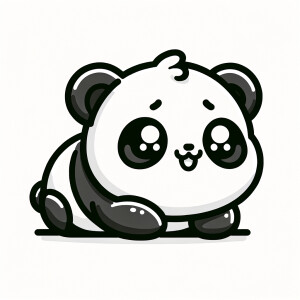 A cute little panda