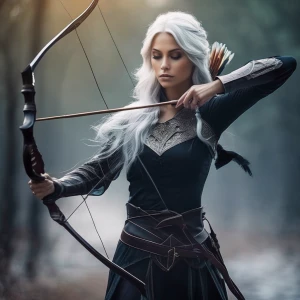 female archer white hair